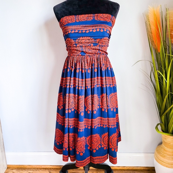 Anthropologie, Girls from Savoy Oxidized Medallions Strapless Sun Dress, Size XS - Picture 10 of 10